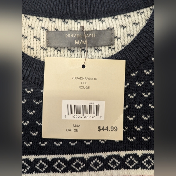 Denver Hayes New With Tags Christmas Sweater Medium - Picture 3 of 6